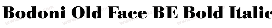 Bodoni Old Face BE Bold Italic Oldstyle Figures字体转换